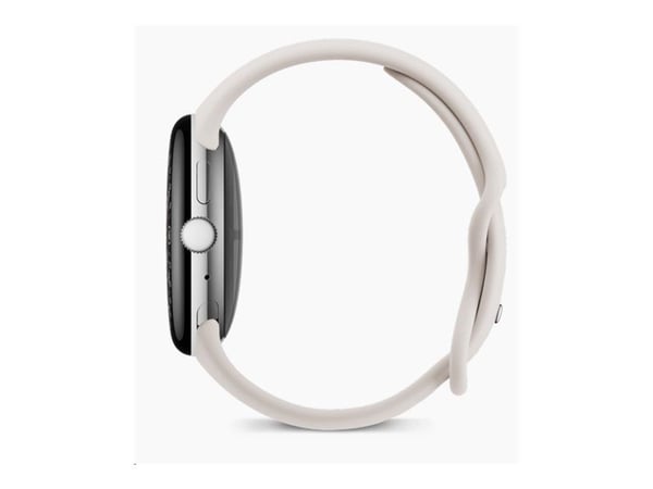 Google Pixel Watch 4 GA10844-EU smartklokke 45 mm LTE, polert sølv/Porcelain