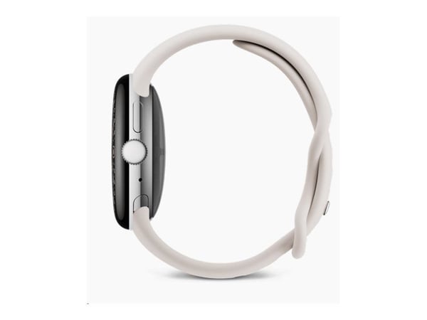 Google Pixel Watch 4 - 41 mm - polert sølvaluminium - smartklokke med aktivt bånd - fluorelastomer med myk berøringsoverflate - porselen - båndbred...