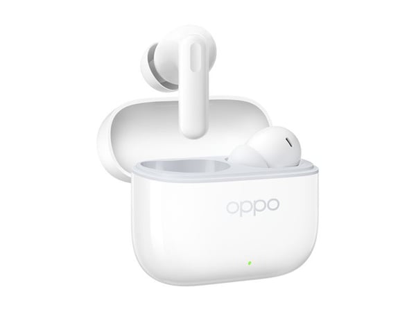 OPPO Enco Buds3 Pro - True wireless-hörlurar med mikrofon - inuti örat - Bluetooth - White Glaze