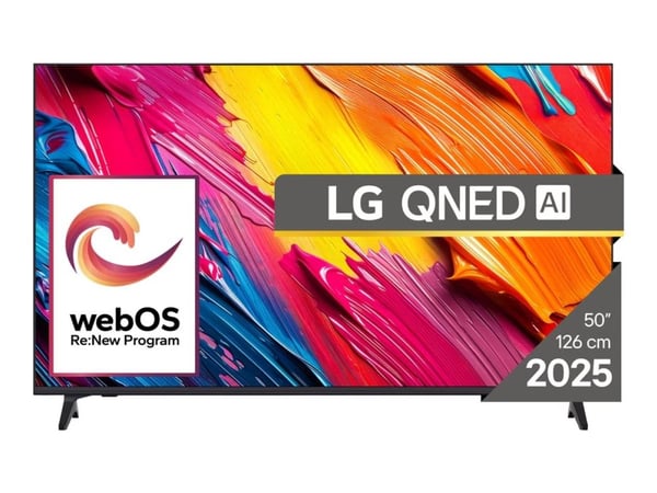 LG QNED AI 50QNED70A6A, 127 cm (50"), 3840 x 2160 pikseliä, QNED, Älytelevisio, Wi-Fi, musta