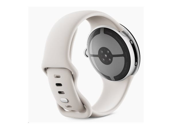 Google Pixel Watch 4 GA10844-EU smartklokke 45 mm LTE, polert sølv/Porcelain
