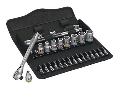 Wera 8100 SA 8, Pipenøkkelsett, 28 stykker, Sort, Kromfarget, CE, Skrallehåndtak, 2 stykker Wera 8100 SA 8, Pipenøkkelsett, 28 stykker, Sort, Kromfarget, CE, Skrallehåndtak, 2 stykker