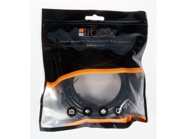 Libox-antennekabel (F) 5m svart (LB0072)