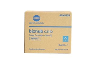 Konica Minolta TNP-51C - Cyan - original - tonerkassett - för bizhub C3110 Konica Minolta TNP-51C - Cyan - original - tonerkassett - för bizhub C3110
