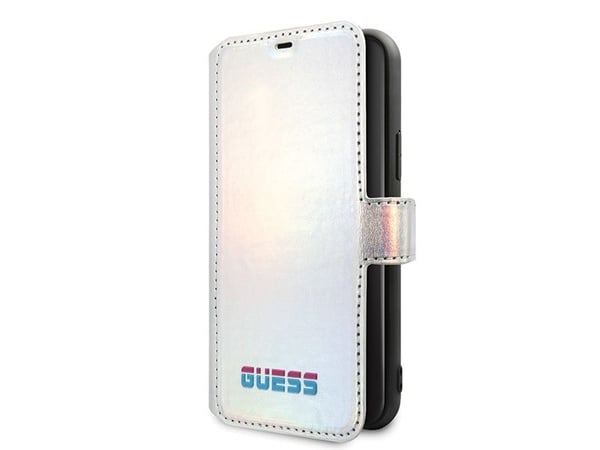 Guess fodral till iPhone 11 Pro GUFLBKN58BLD silver vändbart regnbågsdesign