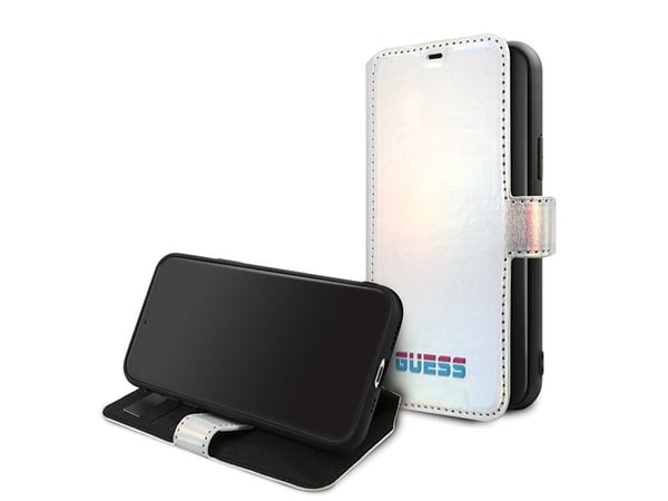 Guess fodral till iPhone 11 Pro GUFLBKN58BLD silver vändbart regnbågsdesign