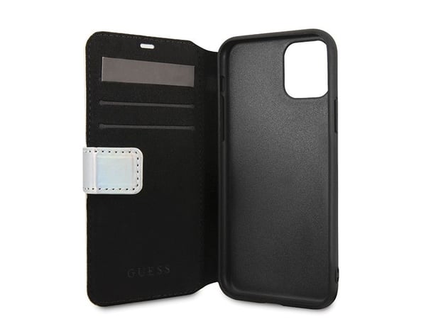 Guess fodral till iPhone 11 Pro GUFLBKN58BLD silver vändbart regnbågsdesign