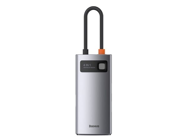 Baseus Metal Gleam Series 4-in-1 USB-C Hub, Universaali, USB, USB Type-C, Hopea