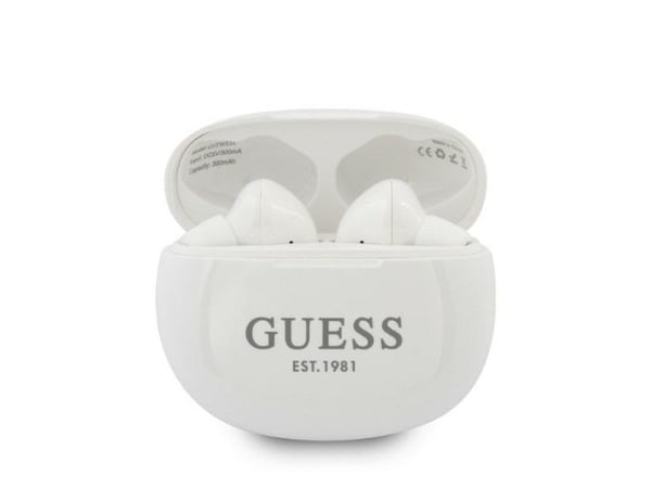 Gjett GUTWS1CWH TWS Bluetooth-hodetelefoner + dokkingstasjon hvit/hvit