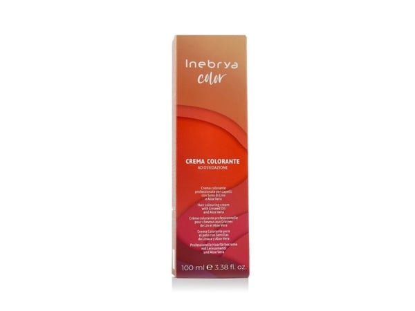Permanente Hair Color Cream with Flaxseed and Aloe Vera 100ml INEBRYA 5.3 Light Brown Gold