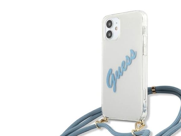 Dėklas Guess GUHCP12SCRTVSBL iPhone 12 mini 5,4" mėlynas/mėlynas hardt deksel Script Vintage