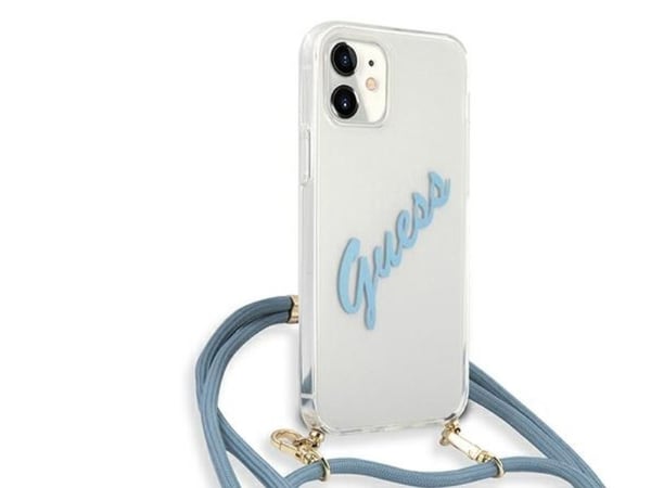 Dėklas Guess GUHCP12SCRTVSBL iPhone 12 mini 5,4" mėlynas/mėlynas hardt deksel Script Vintage