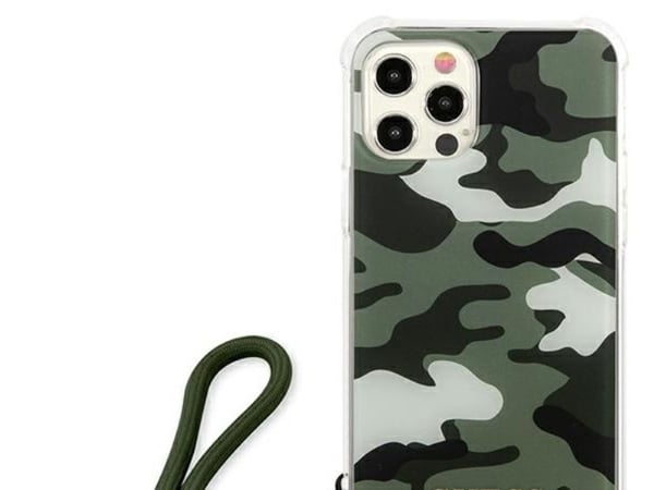 Karl Lagerfeld GUESS GUHCP12LKSER IPHONE 12 PRO MAX 6.7 "Vihreä/KHAKI kova kotelo naamiointi kokoelma