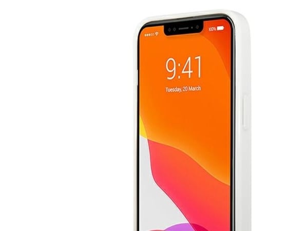 Mercedes Benz MEHCP13MESPWH iPhone 13 6,1 Hvit/hvitt klistremerke med sølvstjernemønster