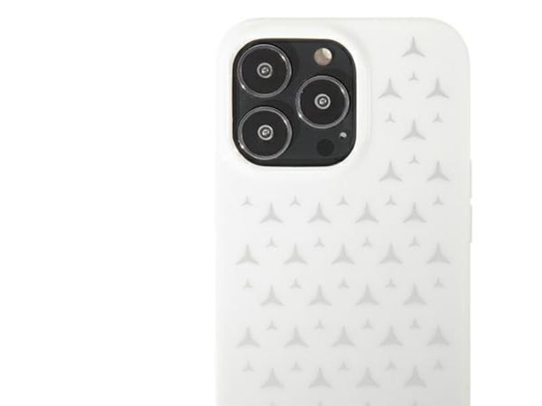 Mercedes MEHCP13XESPWH iPhone 13 Pro Max 6,7" hardt deksel sølv med Stars-mønster