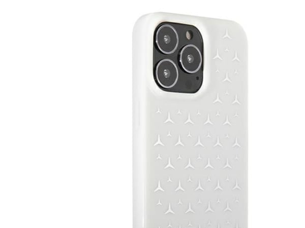 Mercedes MEHCP13XESPWH iPhone 13 Pro Max 6,7" hardt deksel sølv med Stars-mønster