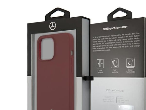 Mercedes MEHCP13LSILRE mobildeksel til Apple iPhone 13 Pro / 13, 6,1" rød hardt deksel Silicone Line