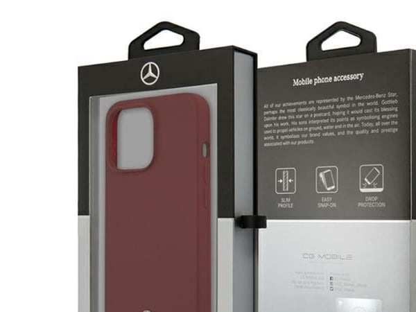 Kotelo Mercedes MEHCP13XSILRE iPhone 13 Pro Max 6,7" punainen/punainen kova silikonirivi