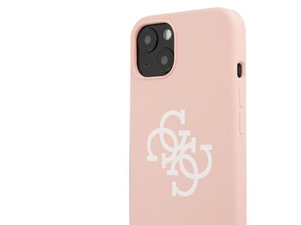 Guess GUHCP13SLS4GWPI Apple iPhone 13 mini 5,4" rosa hårt skal silikon 4G-logga