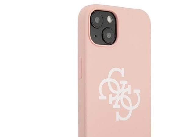 Guess GUHCP13SLS4GWPI Apple iPhone 13 mini 5,4" rosa hårt skal silikon 4G-logga