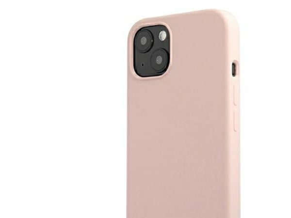 Guess GUHMP13MLSLMGLP iPhone 13/14/15 6,1" silikonskal Script Gold Logo Magsafe (rosa)”