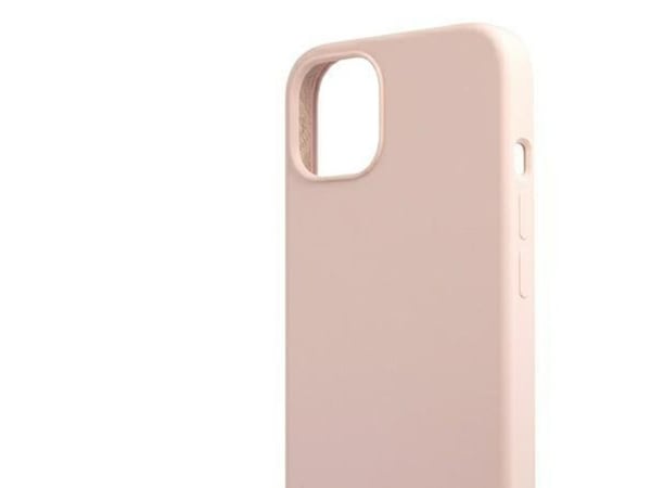 Guess GUHMP13MLSLMGLP iPhone 13/14/15 6,1" silikonskal Script Gold Logo Magsafe (rosa)”