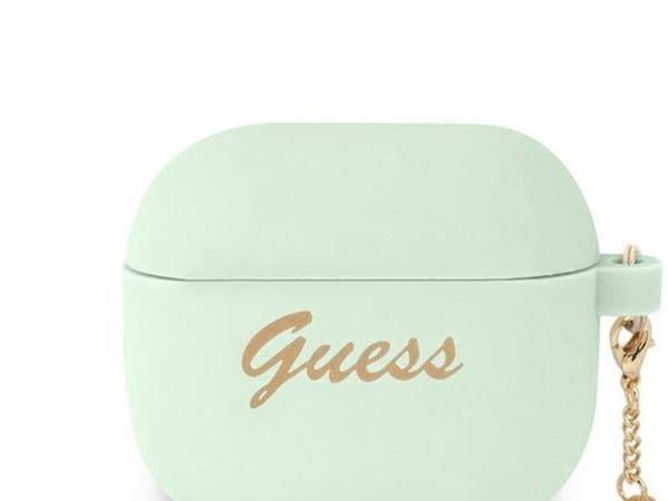 Guess GUA3LSCHSN AirPods 3-skal i silikon – hjärtat (grön)