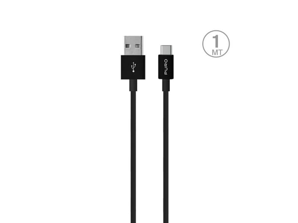 PURO PWCUSBCBLK, 1 m, USB A, USB C, USB 3.2 Gen 1 (3.1 Gen 1), 480000 Mbit/s, Lajittelu