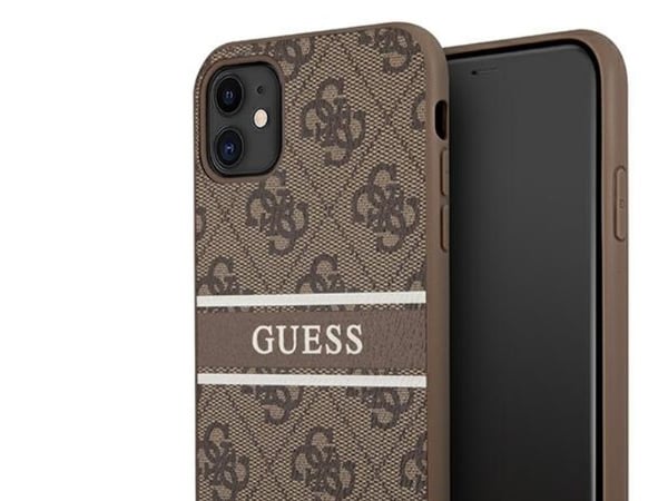 Guess GUHCN614GDBR iPhone 11 / Xr hardt deksel 6,1" brun 4G Stripe