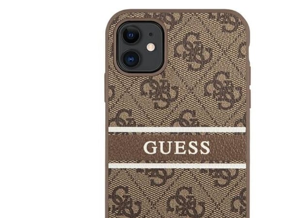 Guess GUHCN614GDBR iPhone 11 / Xr hardt deksel 6,1" brun 4G Stripe