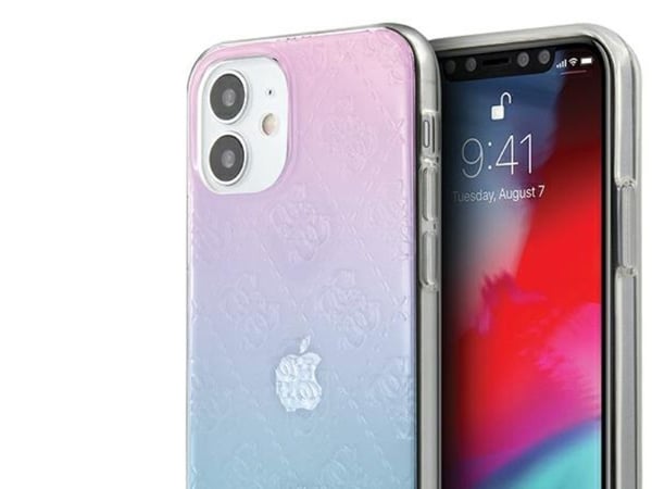 Guess GUHCP12S3D4GGBP iPhone 12 mini 5.4 sininen/vaaleanpunainen/sininen/vaaleanpunainen kotelo 4G 3D-kuvio kokoelma