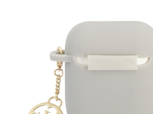 Guess Silikon beskyttelsesdeksel Charm 4G Collection for AirPods, grå