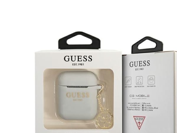 Guess Silikon beskyttelsesdeksel Charm 4G Collection for AirPods, grå