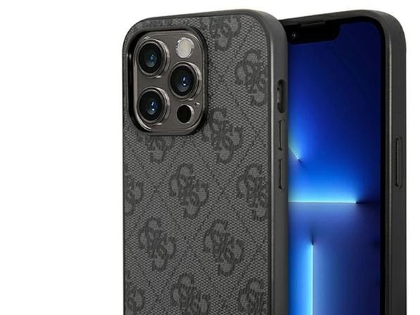 Guess GUHCP14XG4GLGR Apple iPhone 14 Pro Max 6,7" hardt deksel grå 4G Stripe Collection