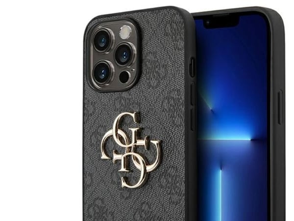 Guess GUHCP14L4GMGGR iPhone 14 Pro 6,1" grått hårt skal 4G Big Metal Logo