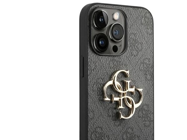 Guess GUHCP14L4GMGGR iPhone 14 Pro 6,1" grått hårt skal 4G Big Metal Logo