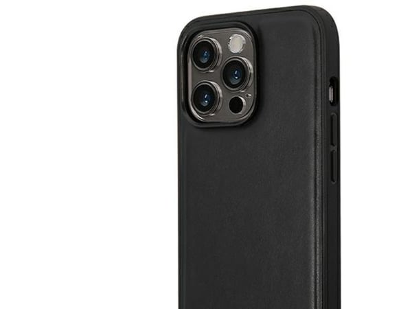 Veske BMW BMHMP14L22PTDK iPhone 14 Pro 6.1 svart / svart Lærforsegling Tricolor Magsafe