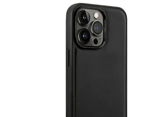 Veske BMW BMHMP14L22PTDK iPhone 14 Pro 6.1 svart / svart Lærforsegling Tricolor Magsafe