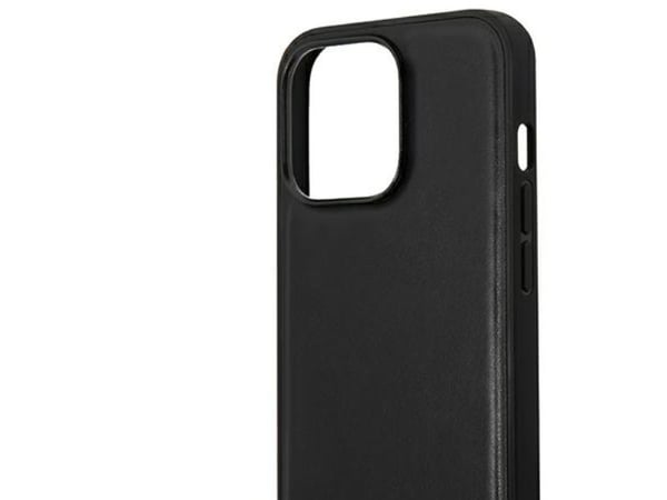 Veske BMW BMHMP14L22PTDK iPhone 14 Pro 6.1 svart / svart Lærforsegling Tricolor Magsafe