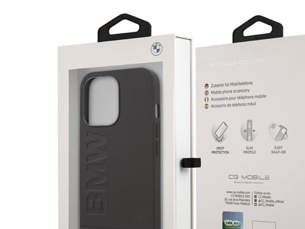 BMW BMHMP14XSLLBK iPhone 14 Pro Max 6,7" hårt skal svart Signature Logo Magsafe
