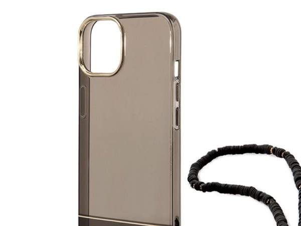 Deklas GUESS GUHCP14MHGCOHK til iPhone 14 Plus/15 Plus 6.7" svart/svart HARDCASE TRANSLUCENT PEARL STAP