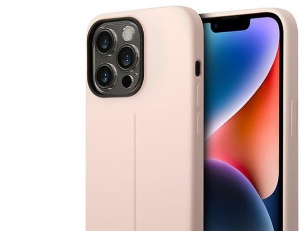 Veske Guess GUHCP14XSLTGP iPhone 14 Pro Max 6,7 tommer rosa/rosa hard silikontriangel
