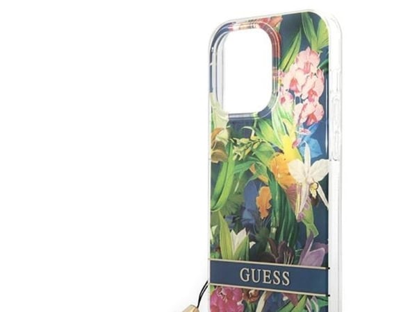 Deklas GUESS hårt gel-remmar/armband GUOHCP14LHFLSB bakstycke, Apple iPhone 14 Pro, blå, 6,1"