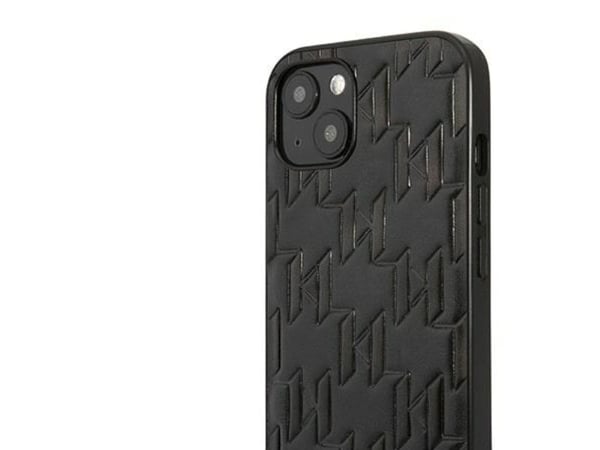 Kotelo Karl Lagerfeld KLHCP13SMNMP1K iPhone 13 mini 5.4 tuuman kova kotelo musta / musta monogrammi levy