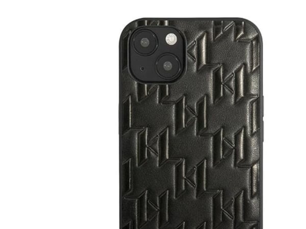 Kotelo Karl Lagerfeld KLHCP13SMNMP1K iPhone 13 mini 5.4 tuuman kova kotelo musta / musta monogrammi levy