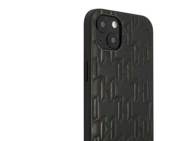 Kotelo Karl Lagerfeld KLHCP13SMNMP1K iPhone 13 mini 5.4 tuuman kova kotelo musta / musta monogrammi levy