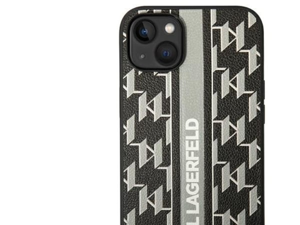 Deksel Karl Lagerfeld KLHCP14MPGKLSKG iPhone 14 Plus 6,7 tommers hardt deksel Grå/grå Monogram Stripe