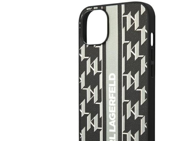 Deksel Karl Lagerfeld KLHCP14MPGKLSKG iPhone 14 Plus 6,7 tommers hardt deksel Grå/grå Monogram Stripe