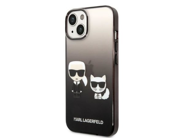 Deklas Karl Lagerfeld Hardcase till iPhone 14 Plus/15 Plus 6,7" svart/grå gradient