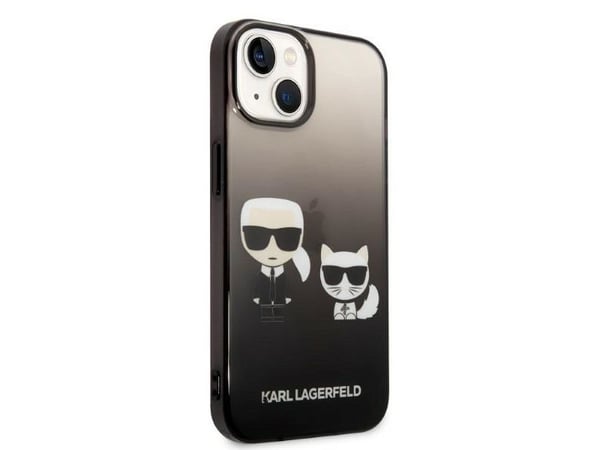 Deklas Karl Lagerfeld Hardcase till iPhone 14 Plus/15 Plus 6,7" svart/grå gradient